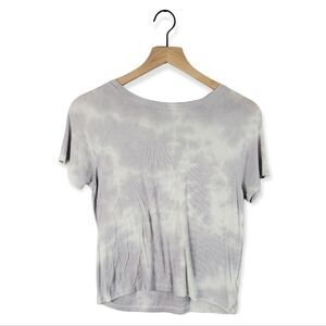 American Eagle Blue Gray Ribbed Tee Small